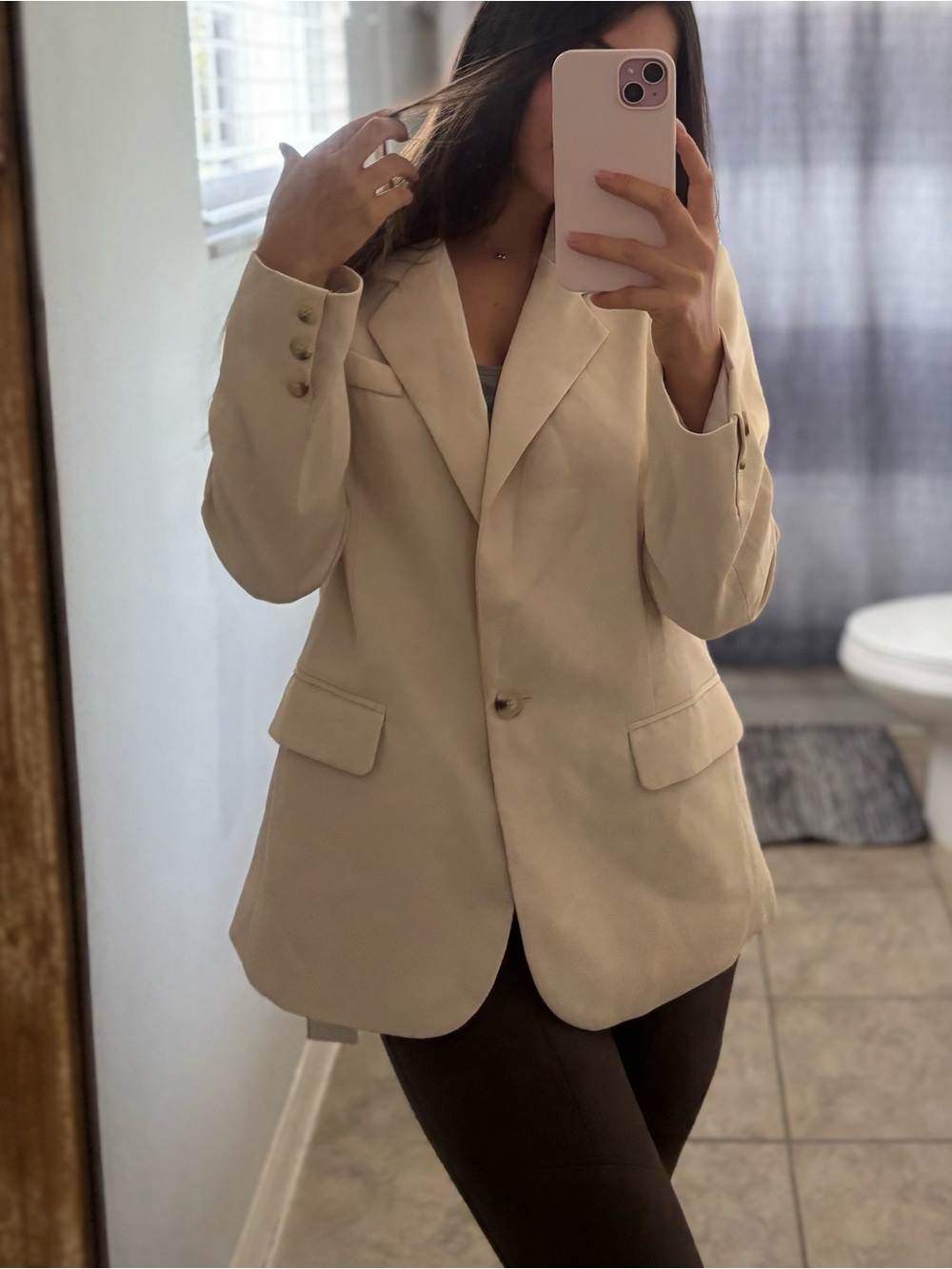 Classic Cream Blazer Jacket for Women